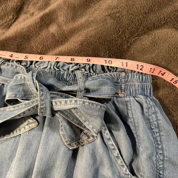 Nurture Denim Shorts Drawstring Elastic waist Size Medium - Picture 6 of 8